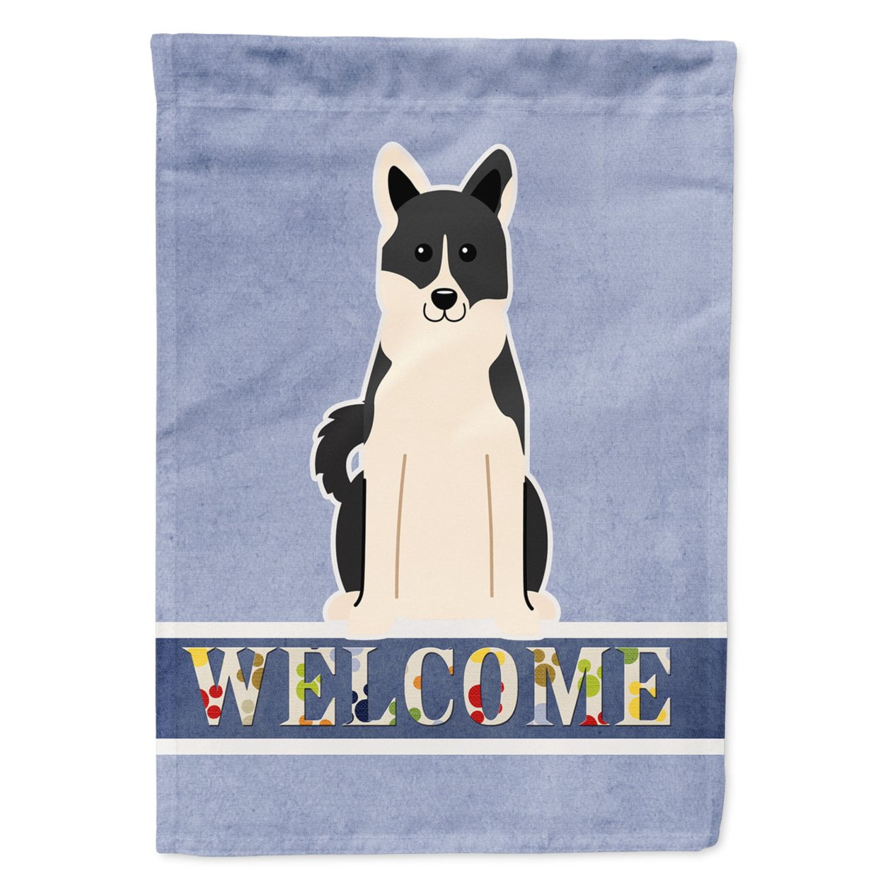 Russo-European Laika Spitz Welcome Garden Size Flag