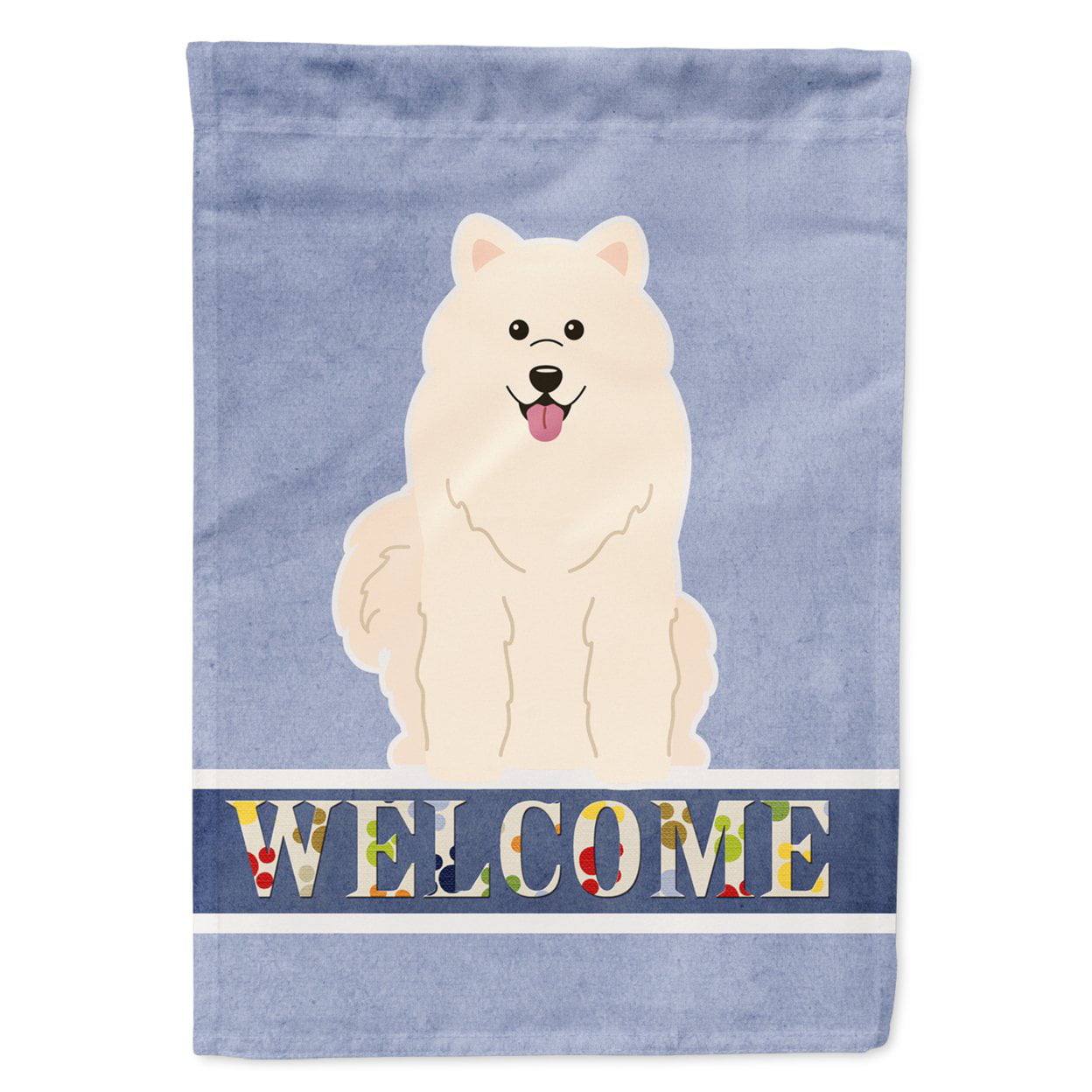 Samoyed Welcome Garden Size Flag