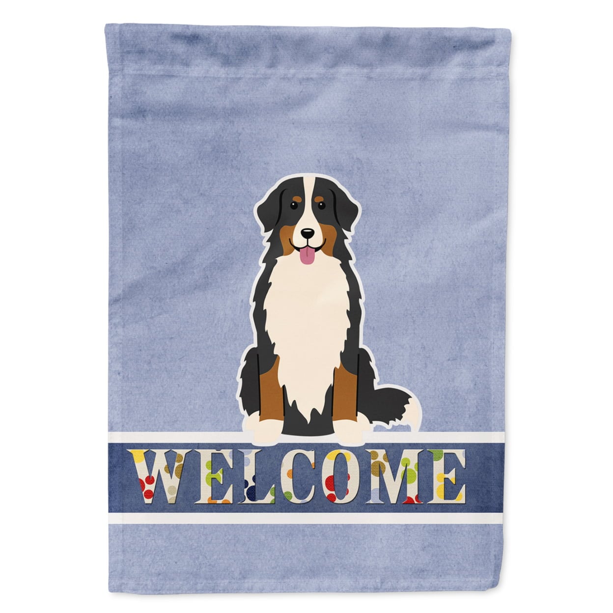 Bernese Mountain Dog Welcome Garden Size Flag