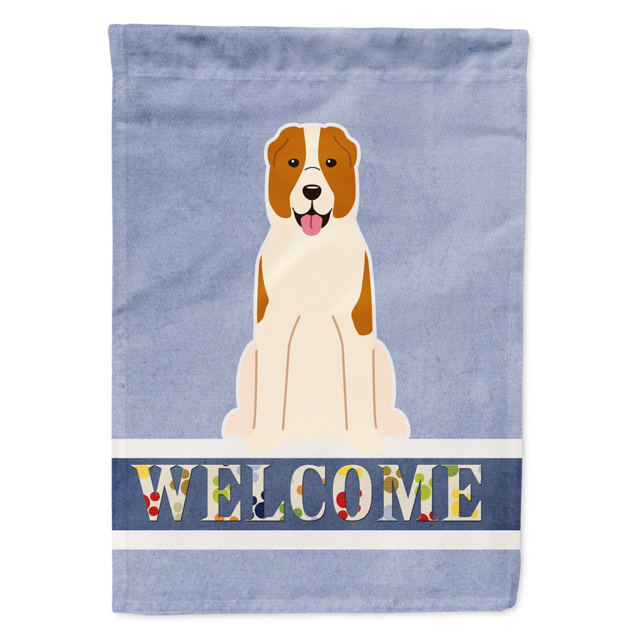 Central Asian Shepherd Dog Welcome Garden Size Flag