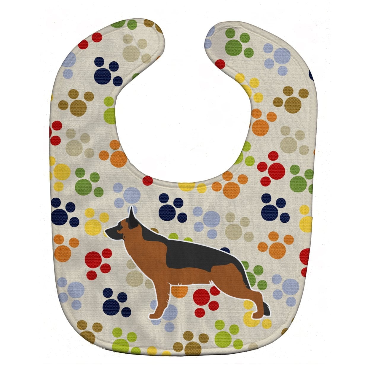 German Shepherd Pawprints Baby Bib