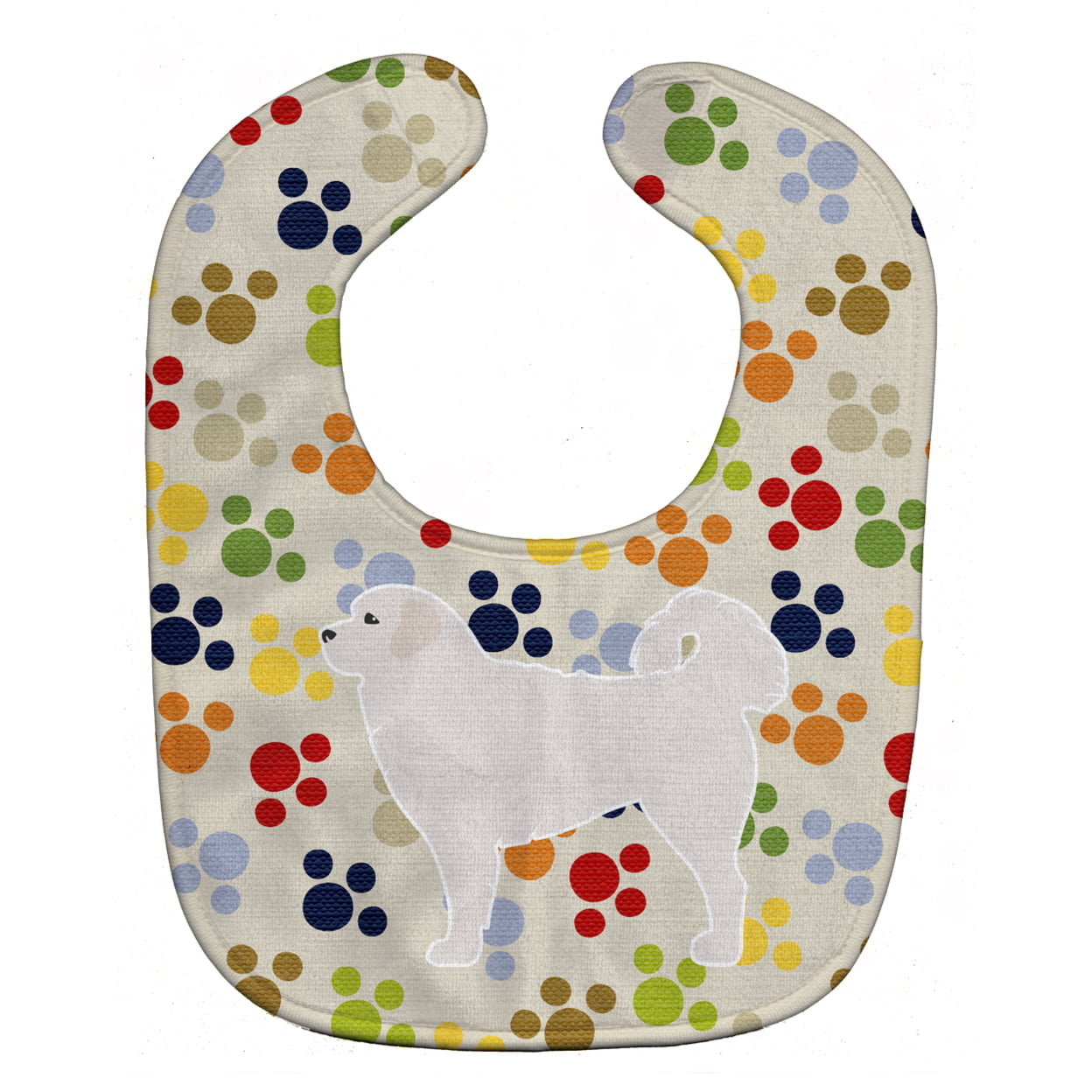 Polish Tatra Sheepdog Pawprints Baby Bib