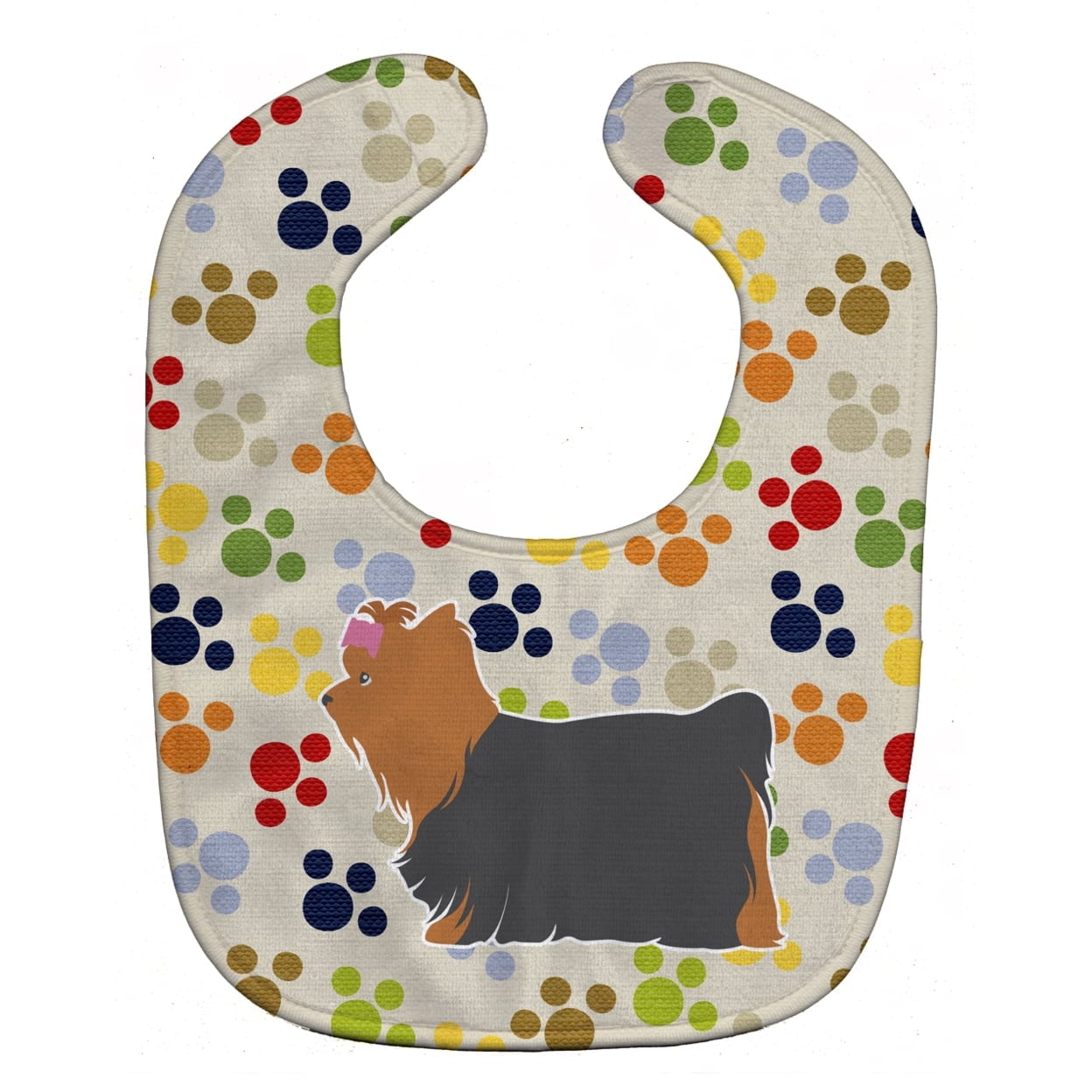 Yorkshire Terrier Yorkie Pawprints Baby Bib