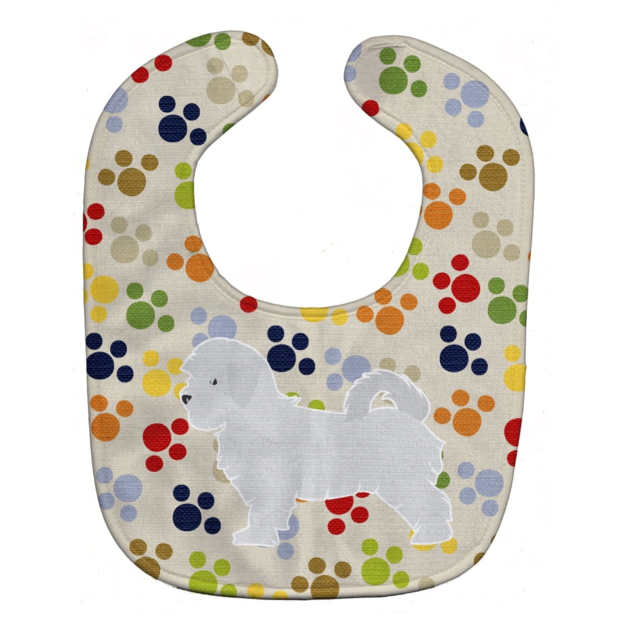 Maltese Pawprints Baby Bib