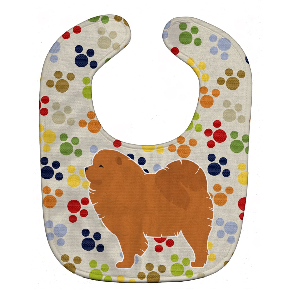Chow Chow Pawprints Baby Bib