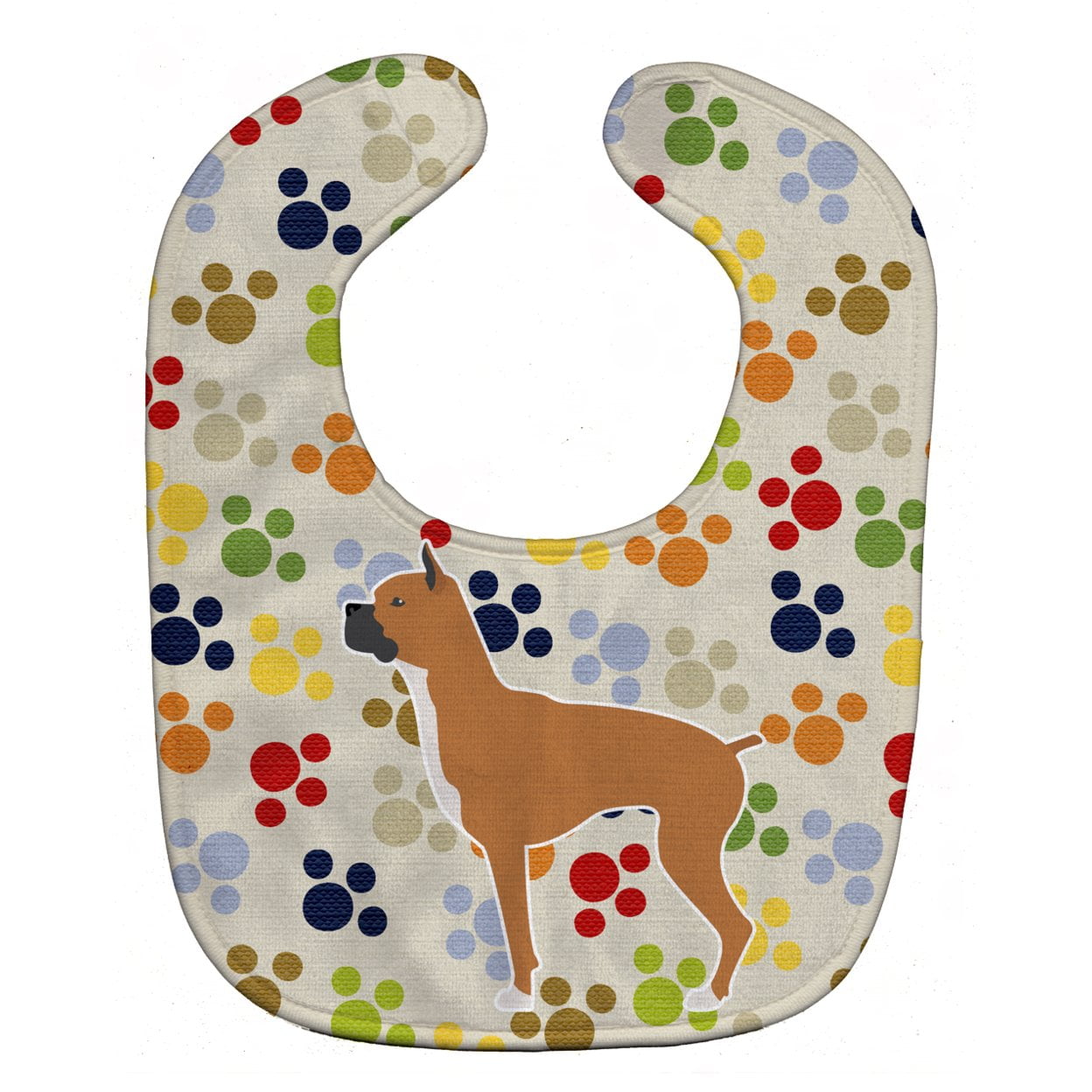 Boxer Pawprints Baby Bib