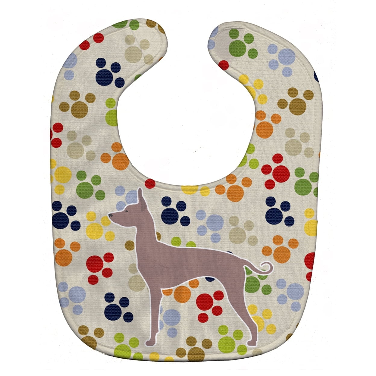 Dogo Argentino Pawprints Baby Bib