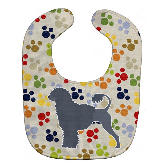 Portuguese Water Dog Pawprints Baby Bib