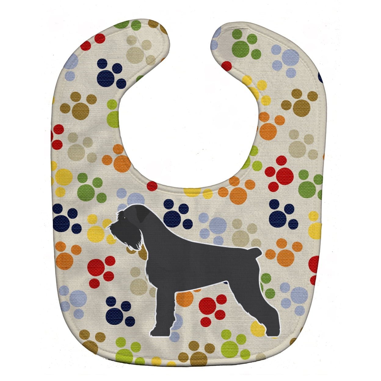 Giant Schnauzer Pawprints Baby Bib