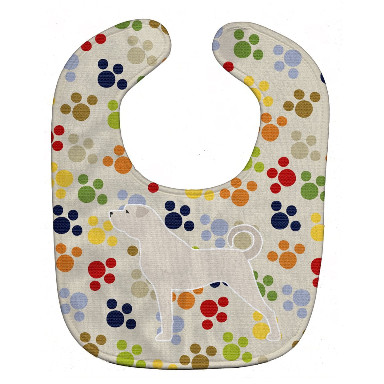 Anatolian Shepherd Pawprints Baby Bib