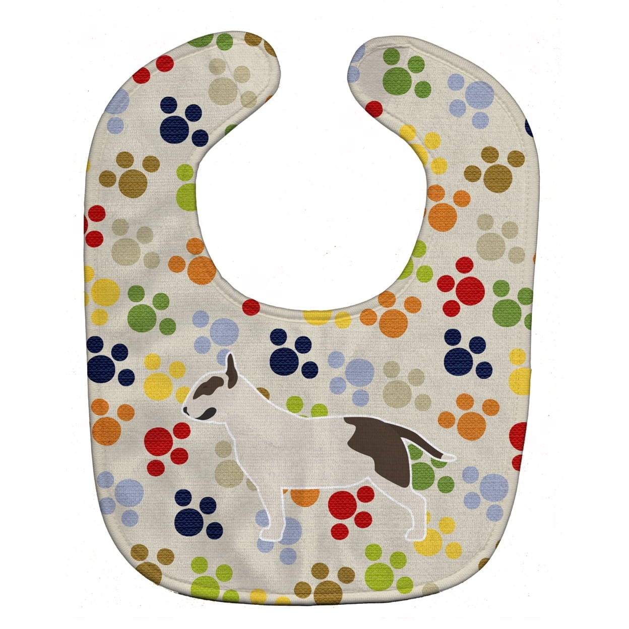 Bull Terrier Pawprints Baby Bib