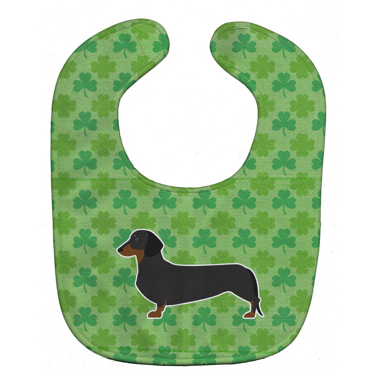 Dachshund Shamrocks Baby Bib