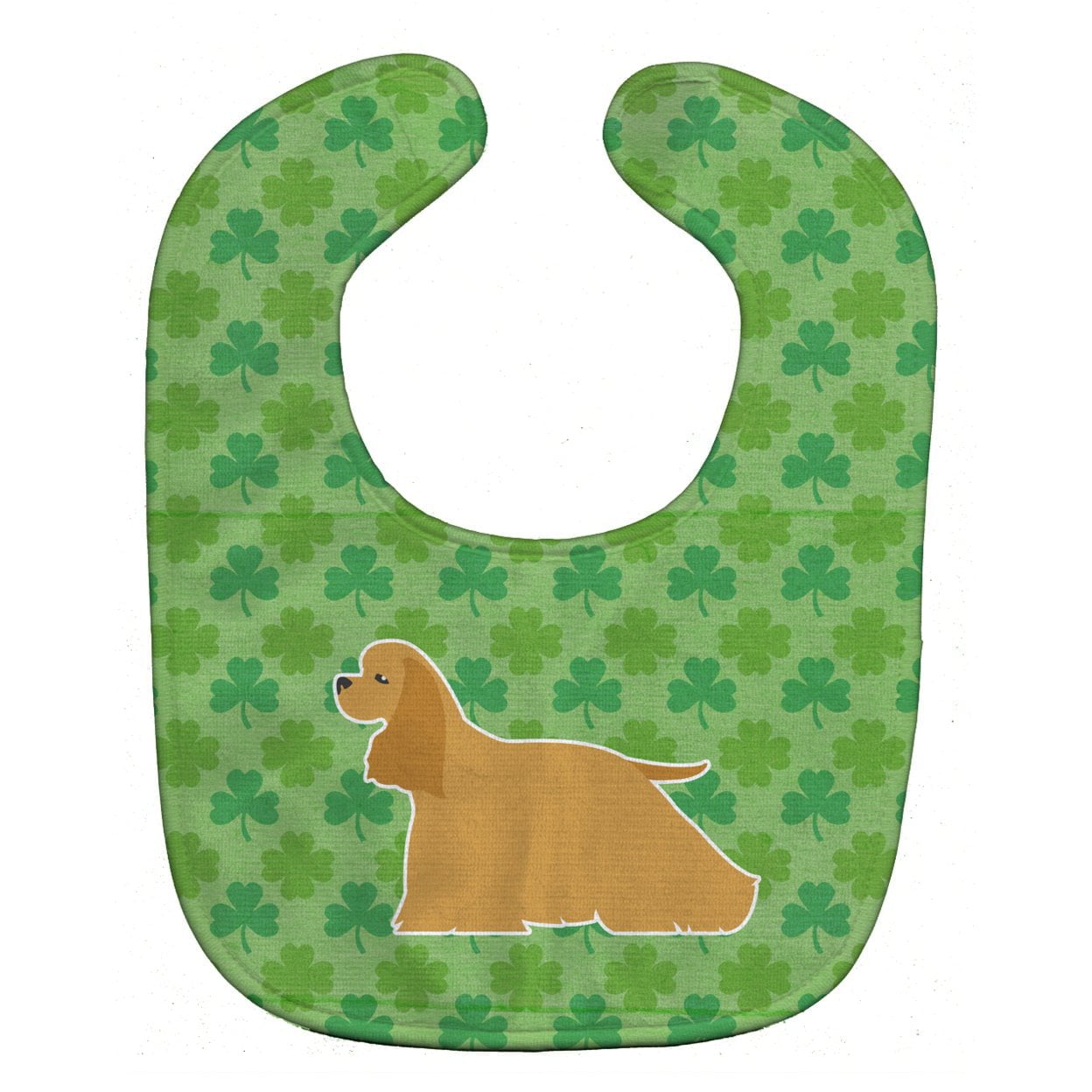 Cocker Spaniel Shamrocks Baby Bib