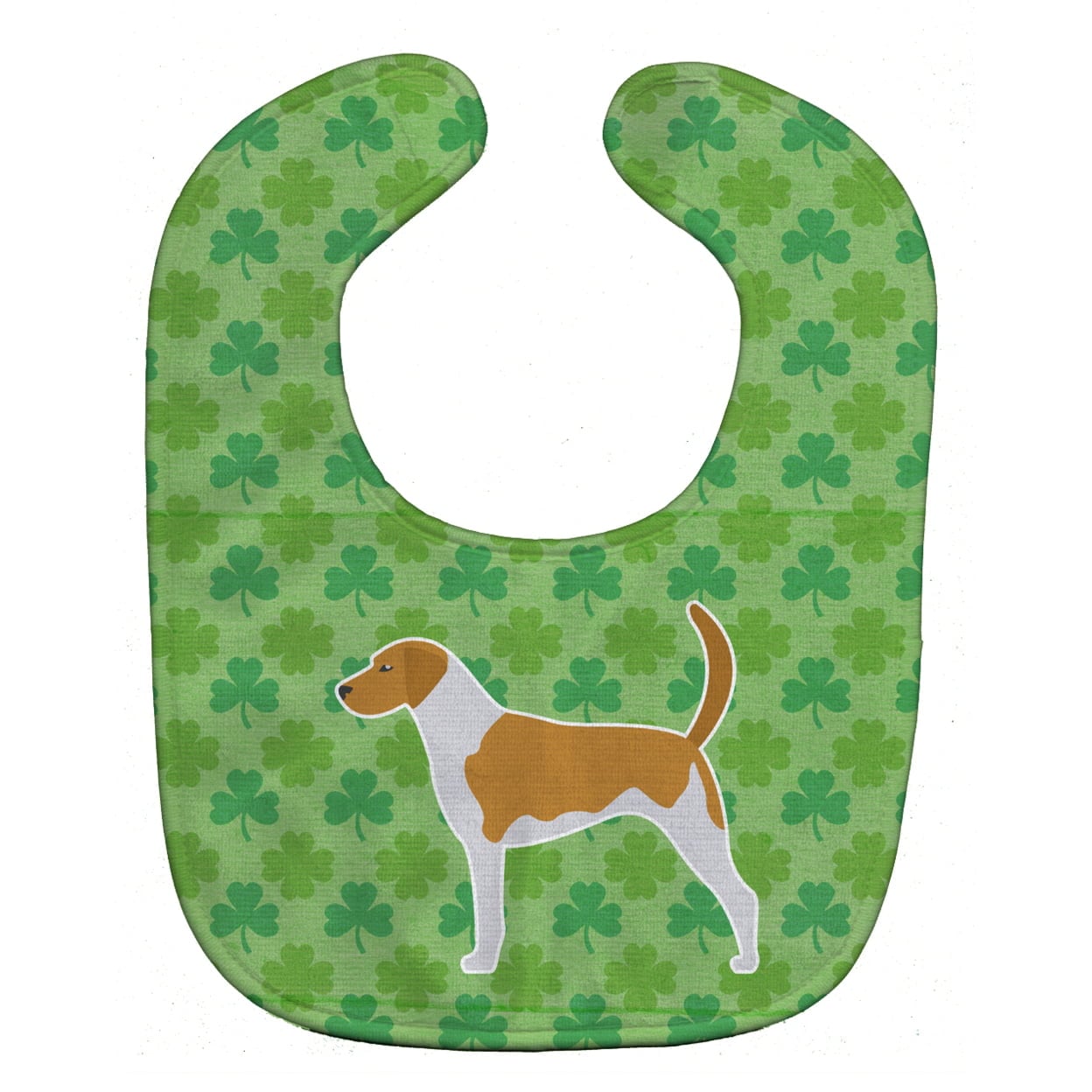 American Foxhound Shamrocks Baby Bib