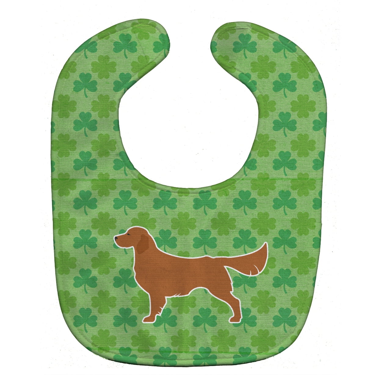 Golden Retriever Shamrocks Baby Bib