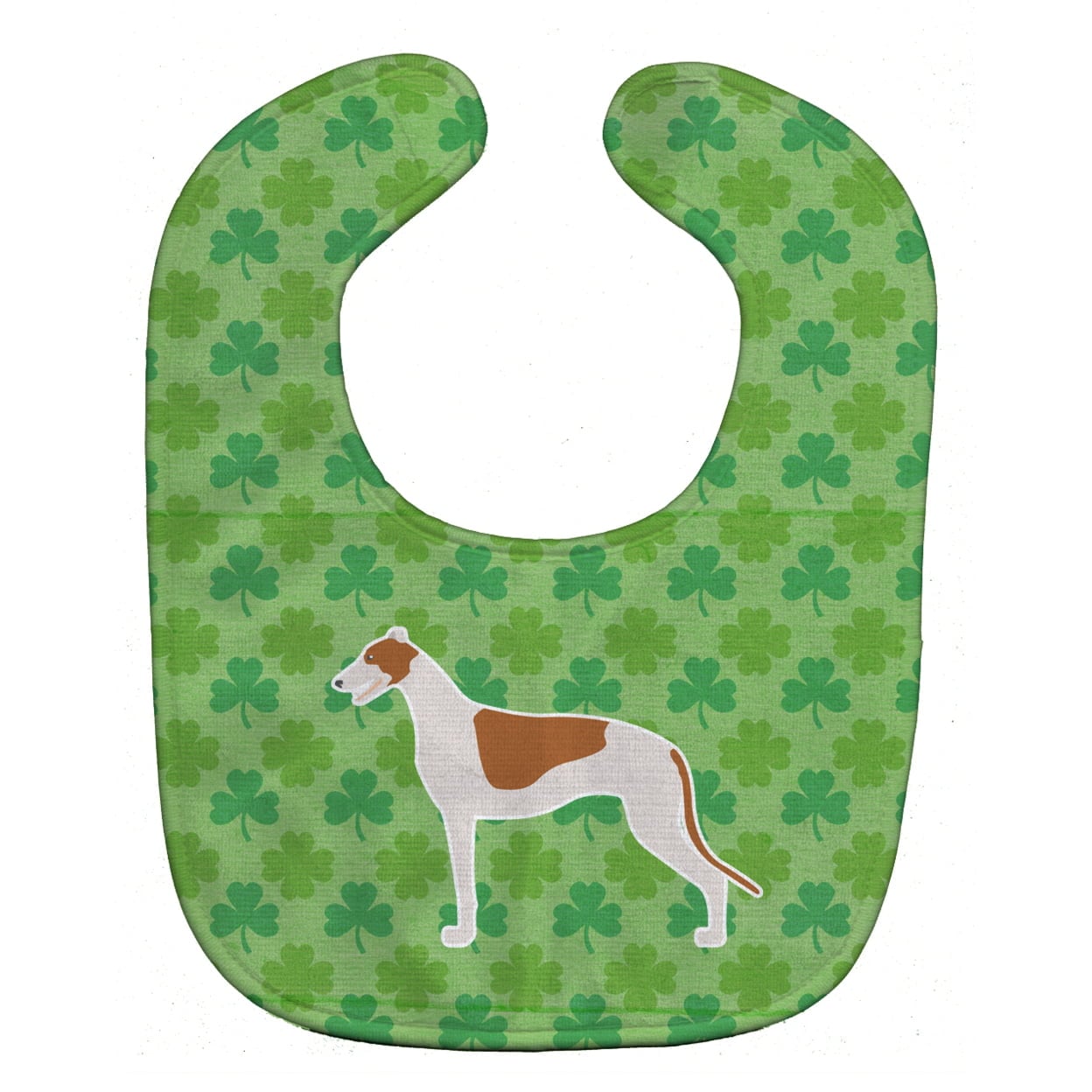 Greyhound Shamrocks Baby Bib