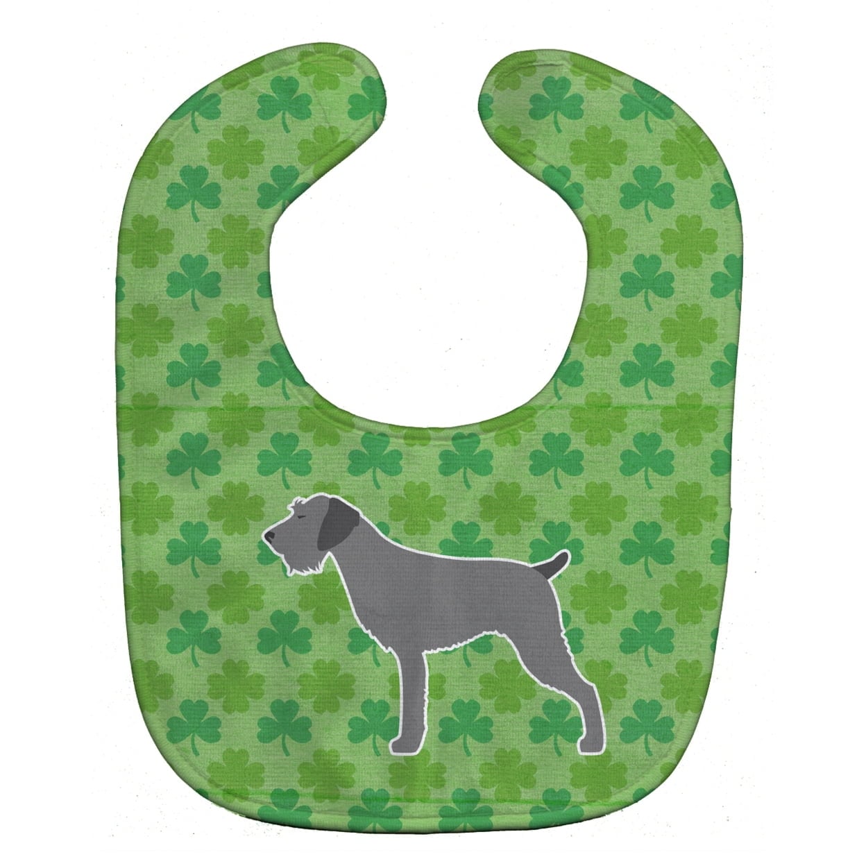 BB6416BIB German Wirehaired Pointer Shamrocks Baby Bib