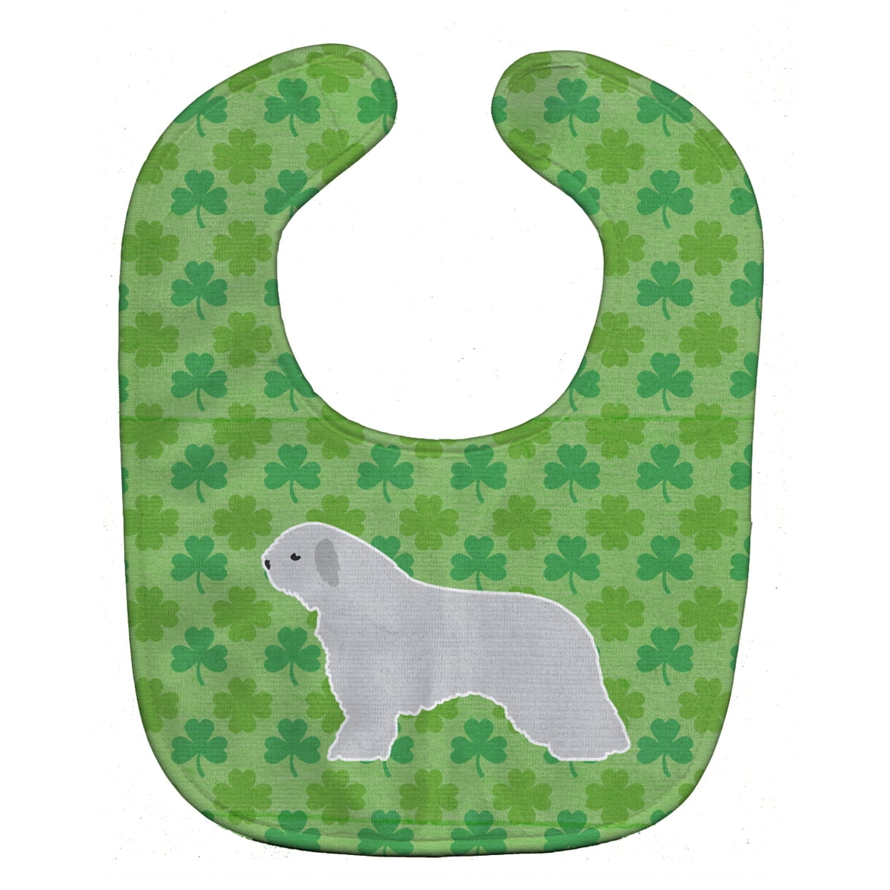 Spanish Water Dog Shamrocks Baby Bib