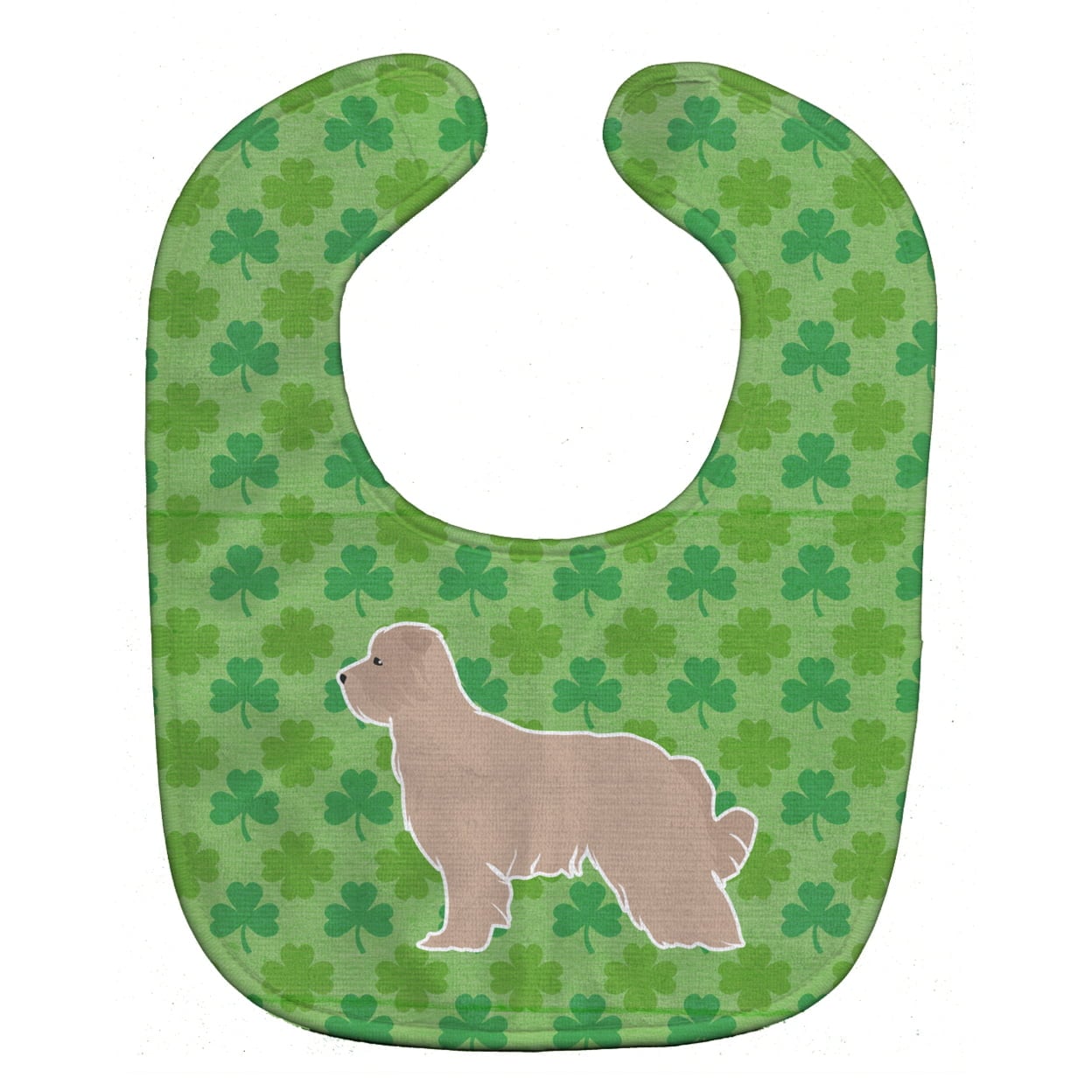 Pyrenean Shepherd Shamrocks Baby Bib