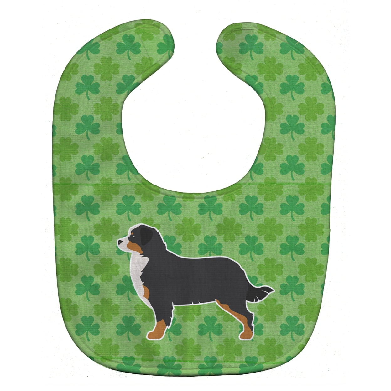 Bernese Mountain Dog Shamrocks Baby Bib