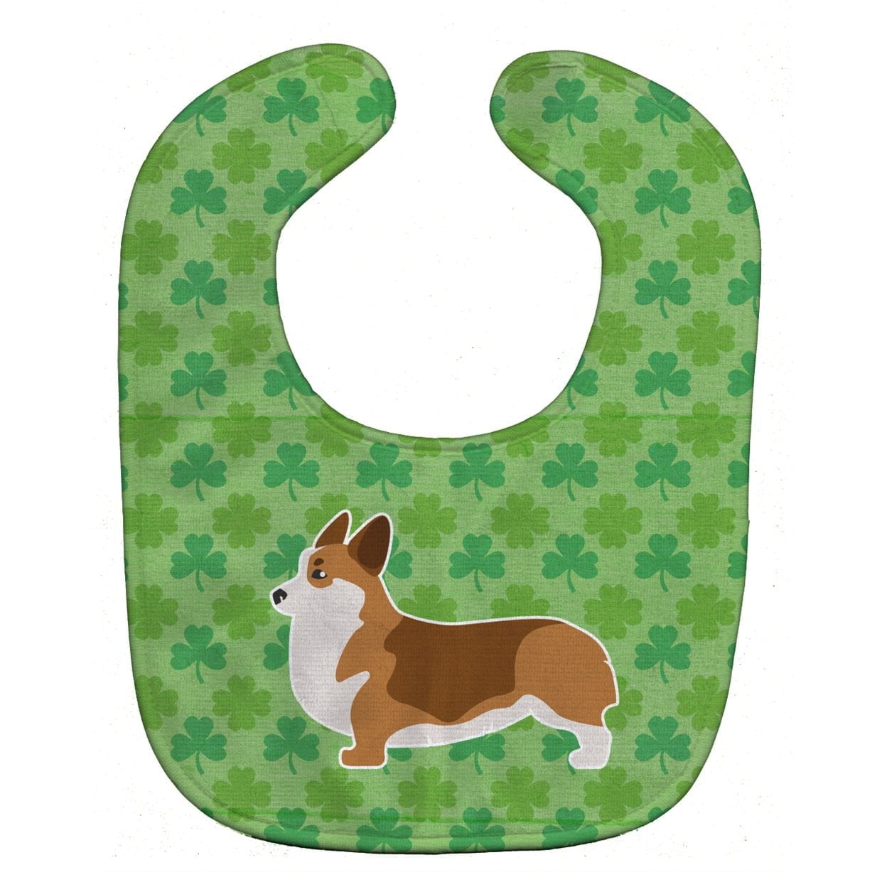 Corgi Shamrocks Baby Bib