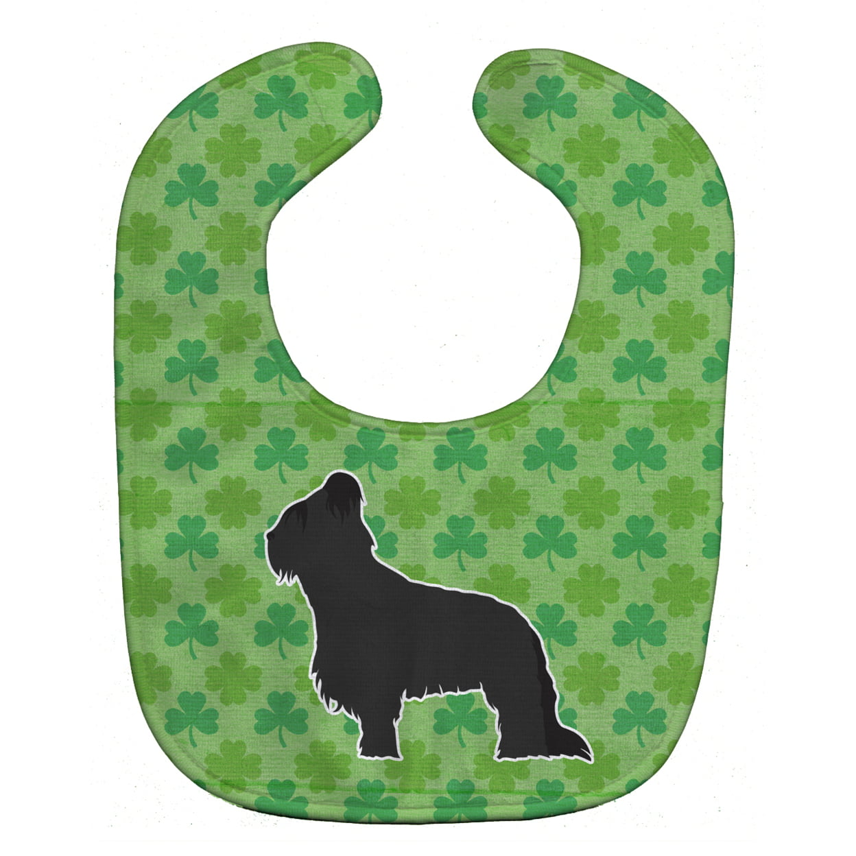 Briard Shamrocks Baby Bib