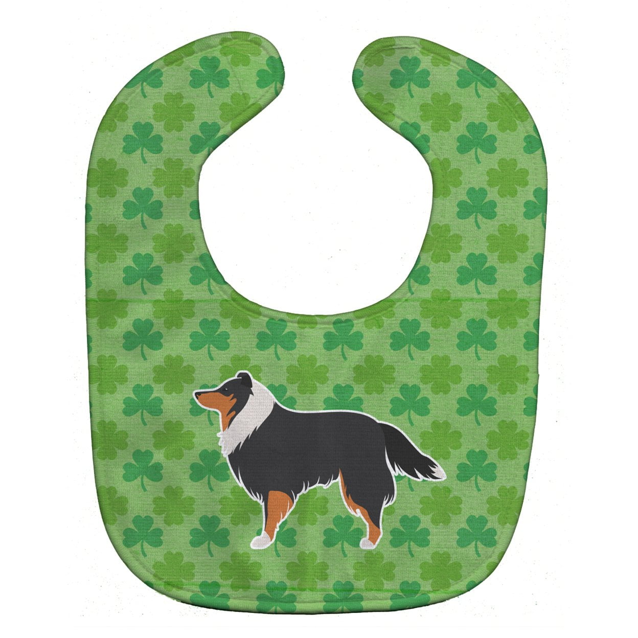 Sheltie & Shetland Sheepdog Shamrocks Baby Bib