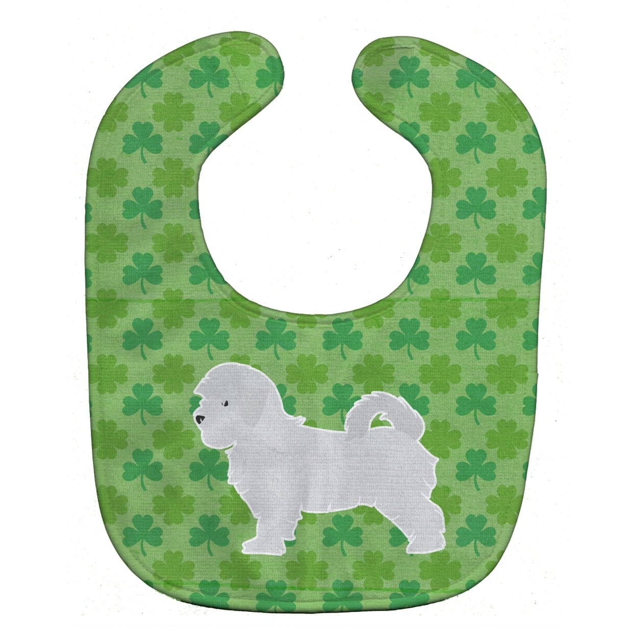 BB6441BIB Maltese Shamrocks Baby Bib