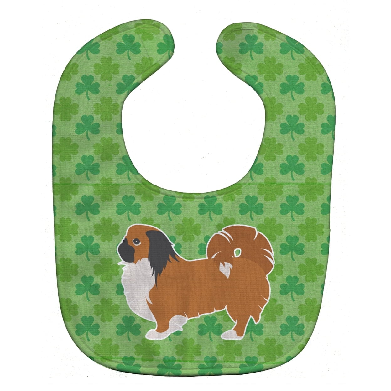 Pekingese Shamrocks Baby Bib