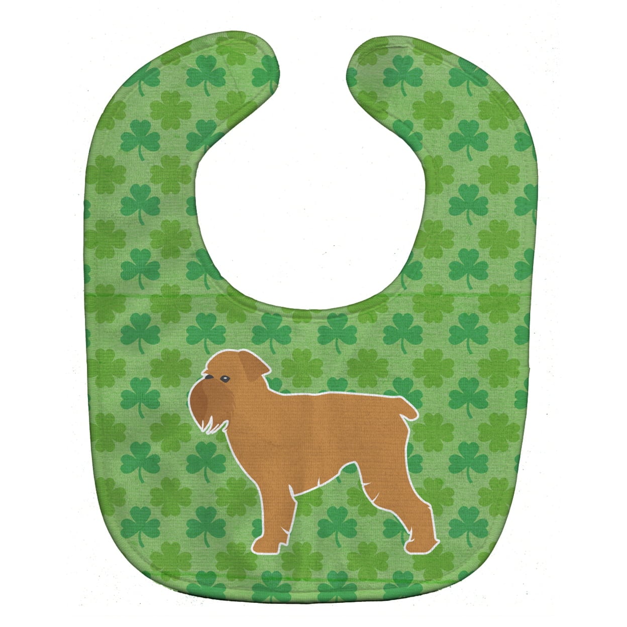 Brussels Griffon Shamrocks Baby Bib