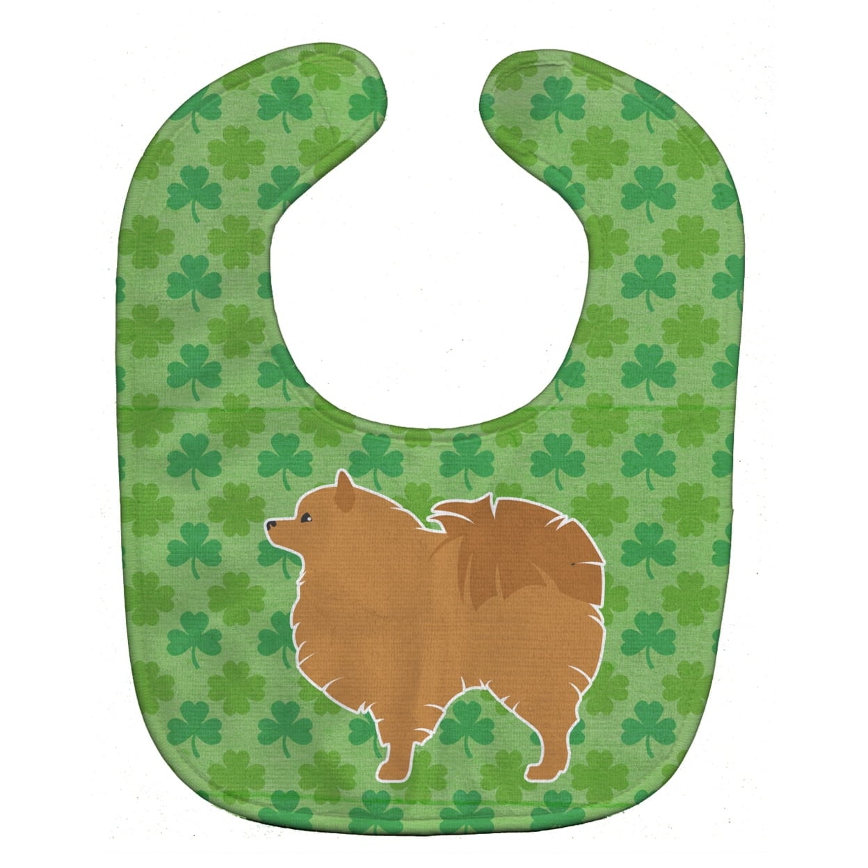 BB6447BIB Pomeranian Shamrocks Baby Bib
