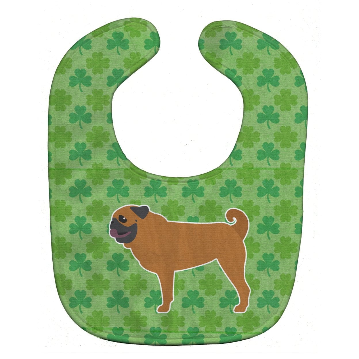 Pug Shamrocks Baby Bib