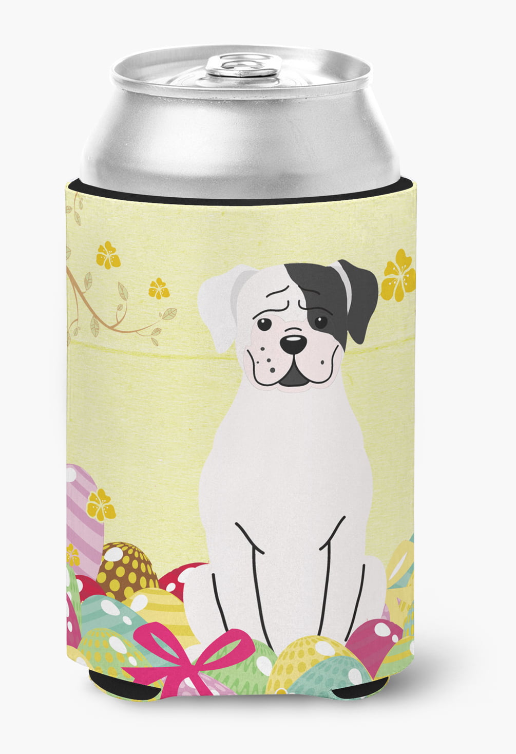 BB6114CC Easter Eggs White Boxer Cooper Can or Bottle Hugger
