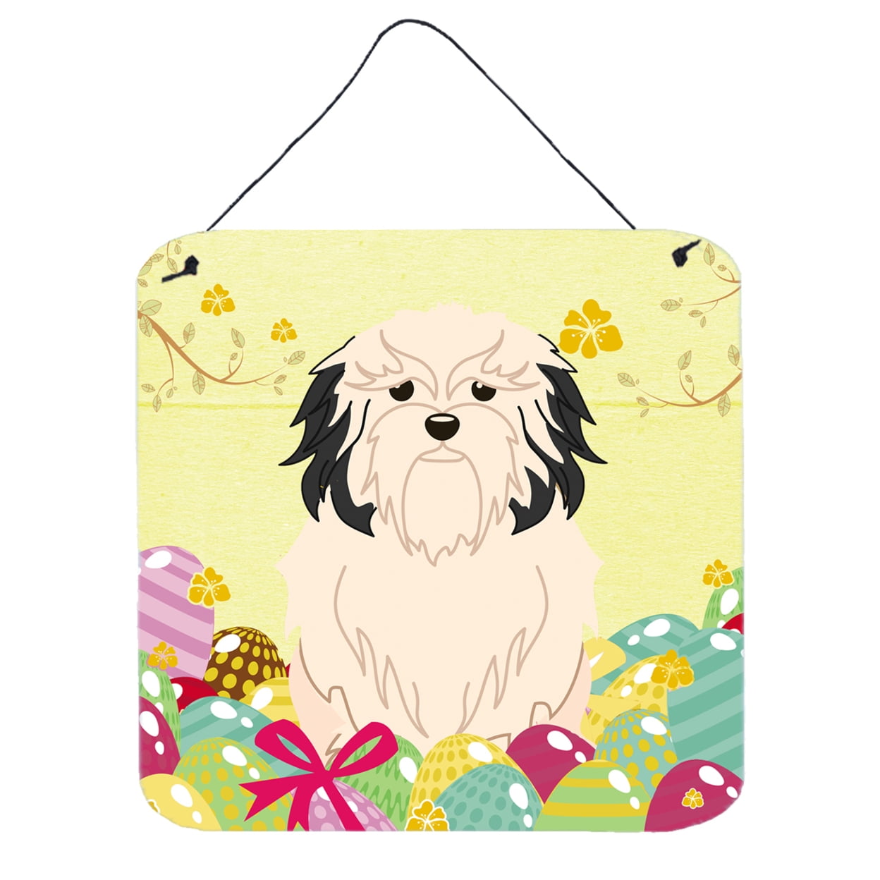 BB6019DS66 Easter Eggs Lowchen Wall or Door Hanging Prints
