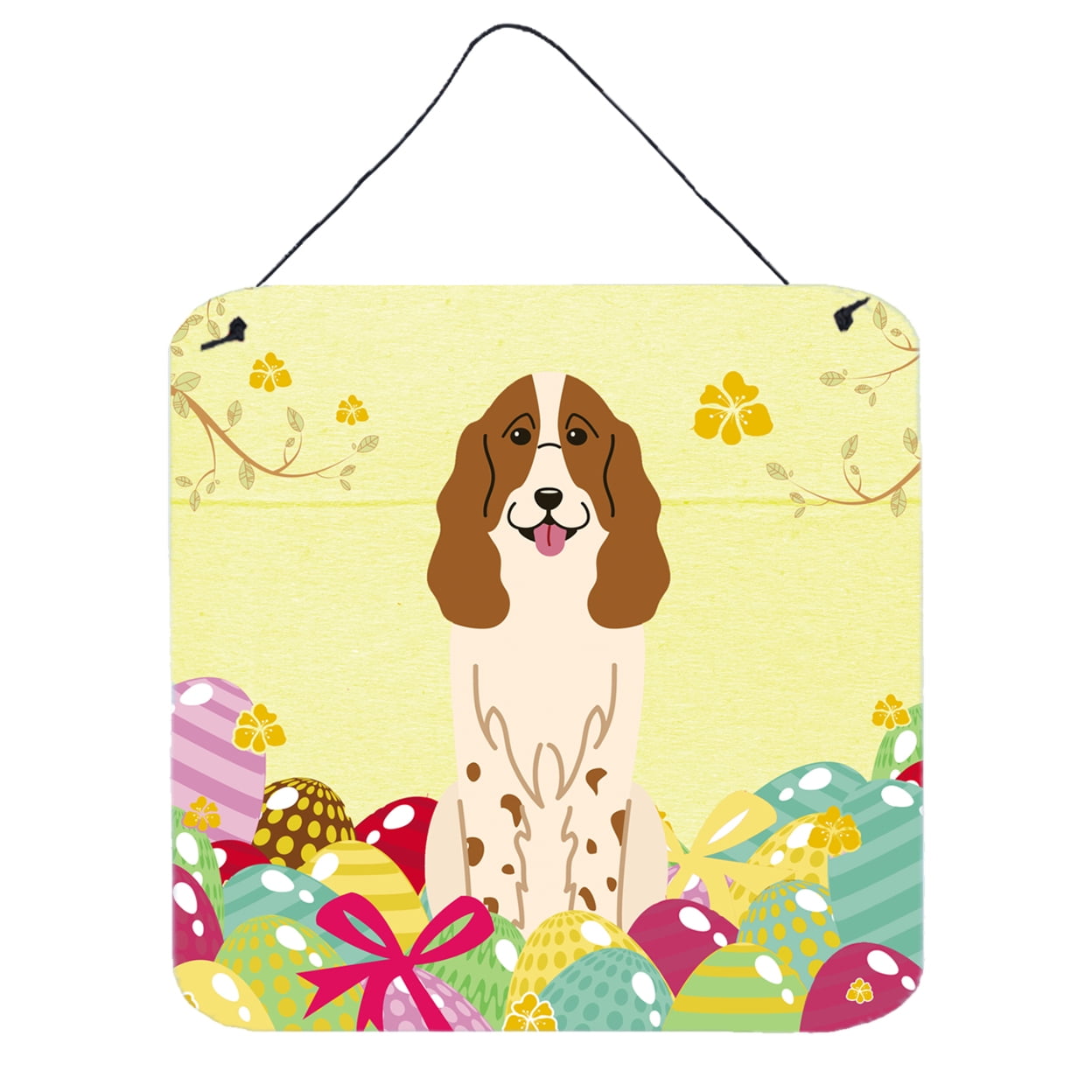 Easter Eggs Russian Spaniel Wall or Door Hanging Prints