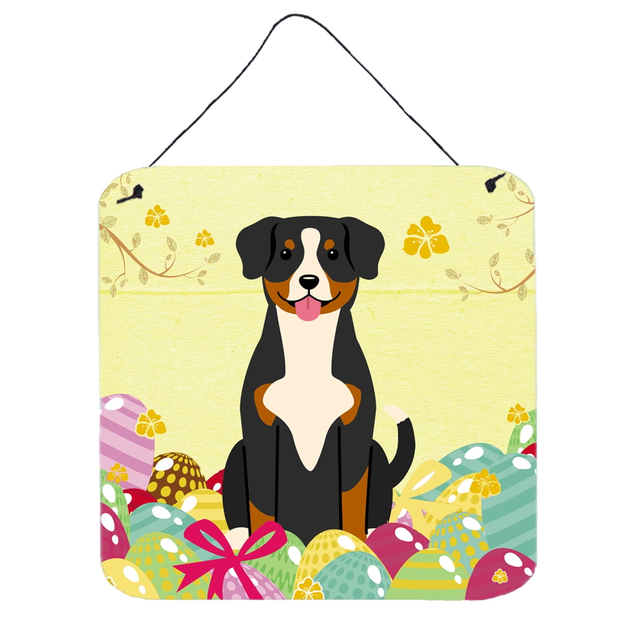 Picture of Carolines Treasures BB6038DS66 Easter Eggs Entlebucher Wall or Door Hanging Prints