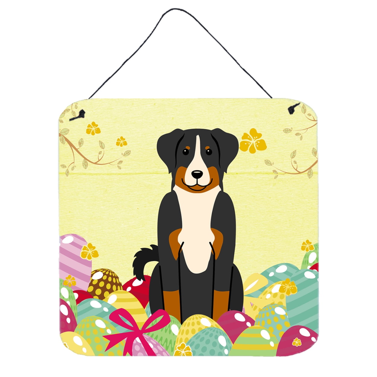 Easter Eggs Appenzeller Sennenhund Wall or Door Hanging Prints