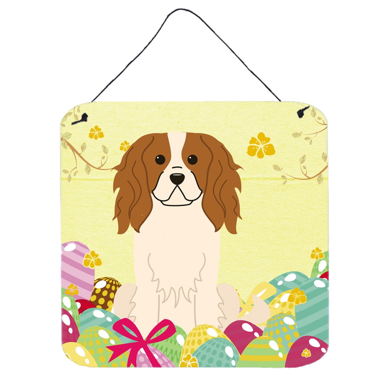 Easter Eggs Cavalier Spaniel Wall or Door Hanging Prints