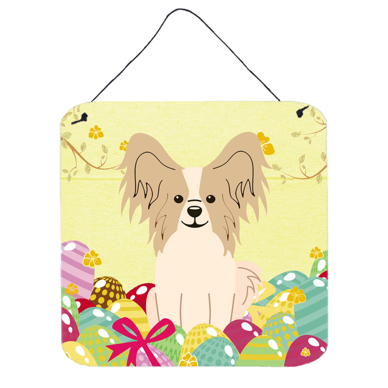 Easter Eggs Papillon Sable White Wall or Door Hanging Prints