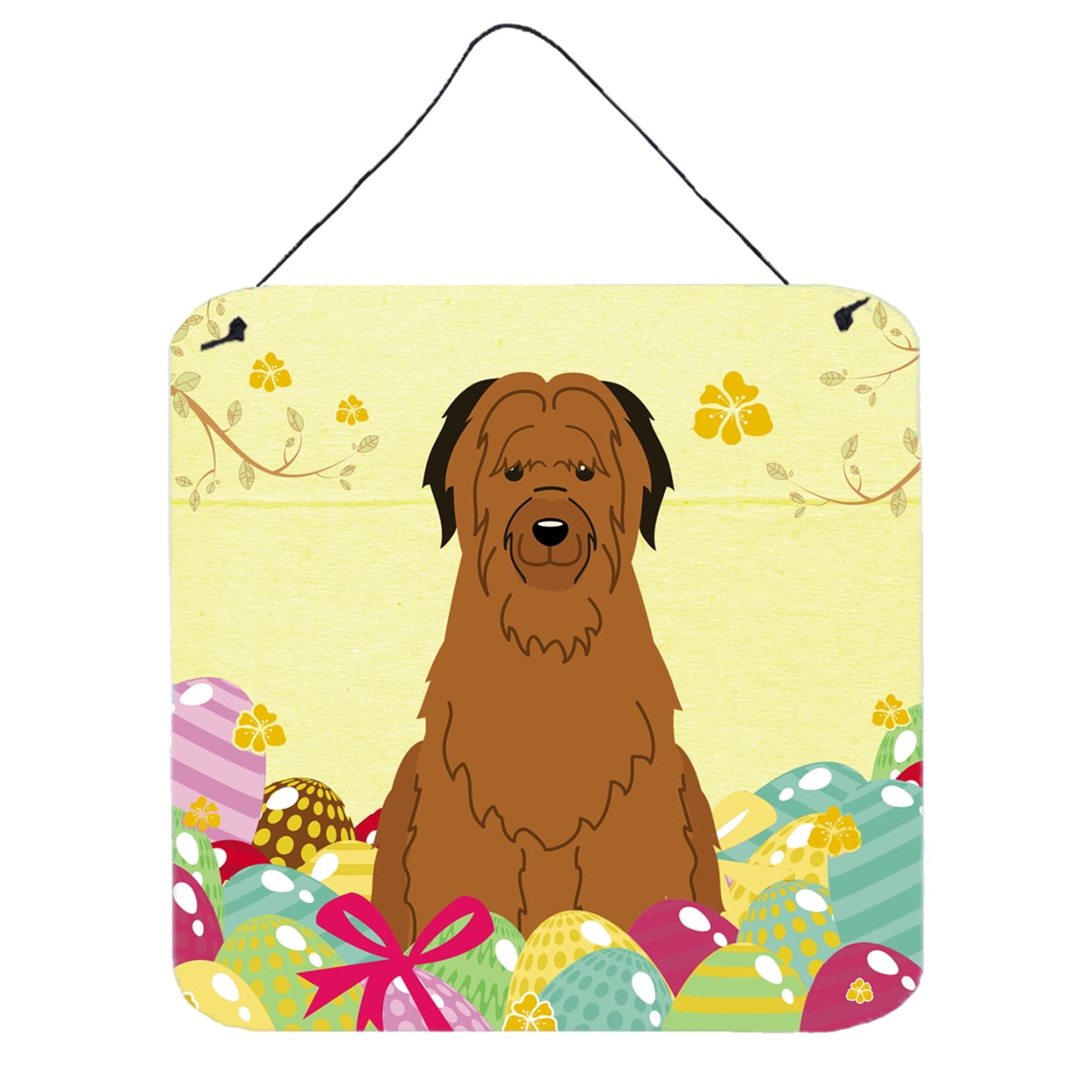 Easter Eggs Briard Brown Wall or Door Hanging Prints