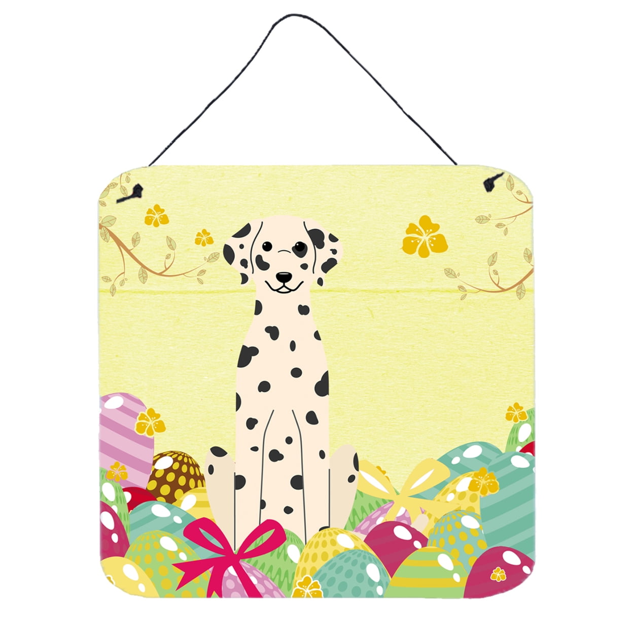 BB6097DS66 Easter Eggs Dalmatian Wall or Door Hanging Prints