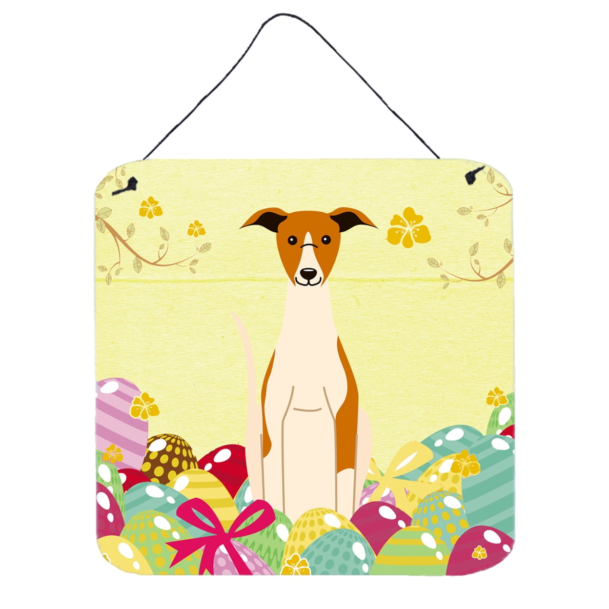 Easter Eggs Whippet Wall or Door Hanging Prints