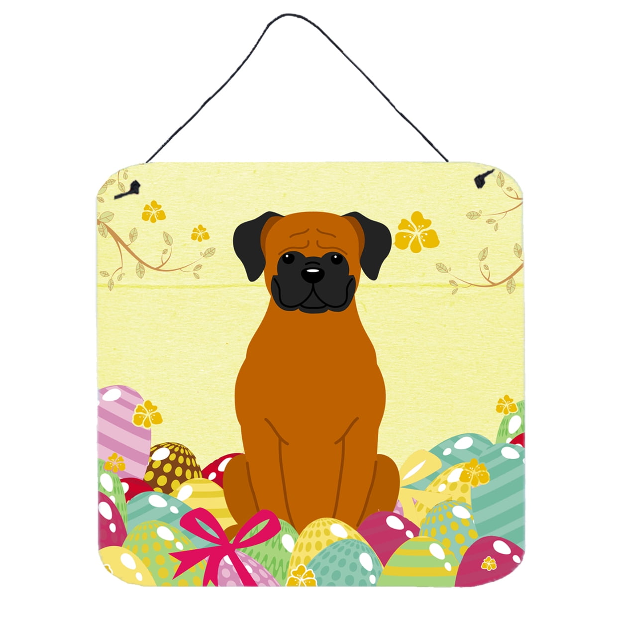 Easter Eggs Fawn Boxer Wall or Door Hanging Prints