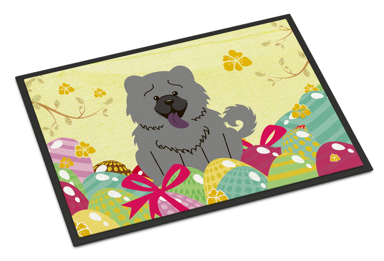 18 x 27 in. Easter Eggs Chow Chow Blue Indoor or Outdoor Mat