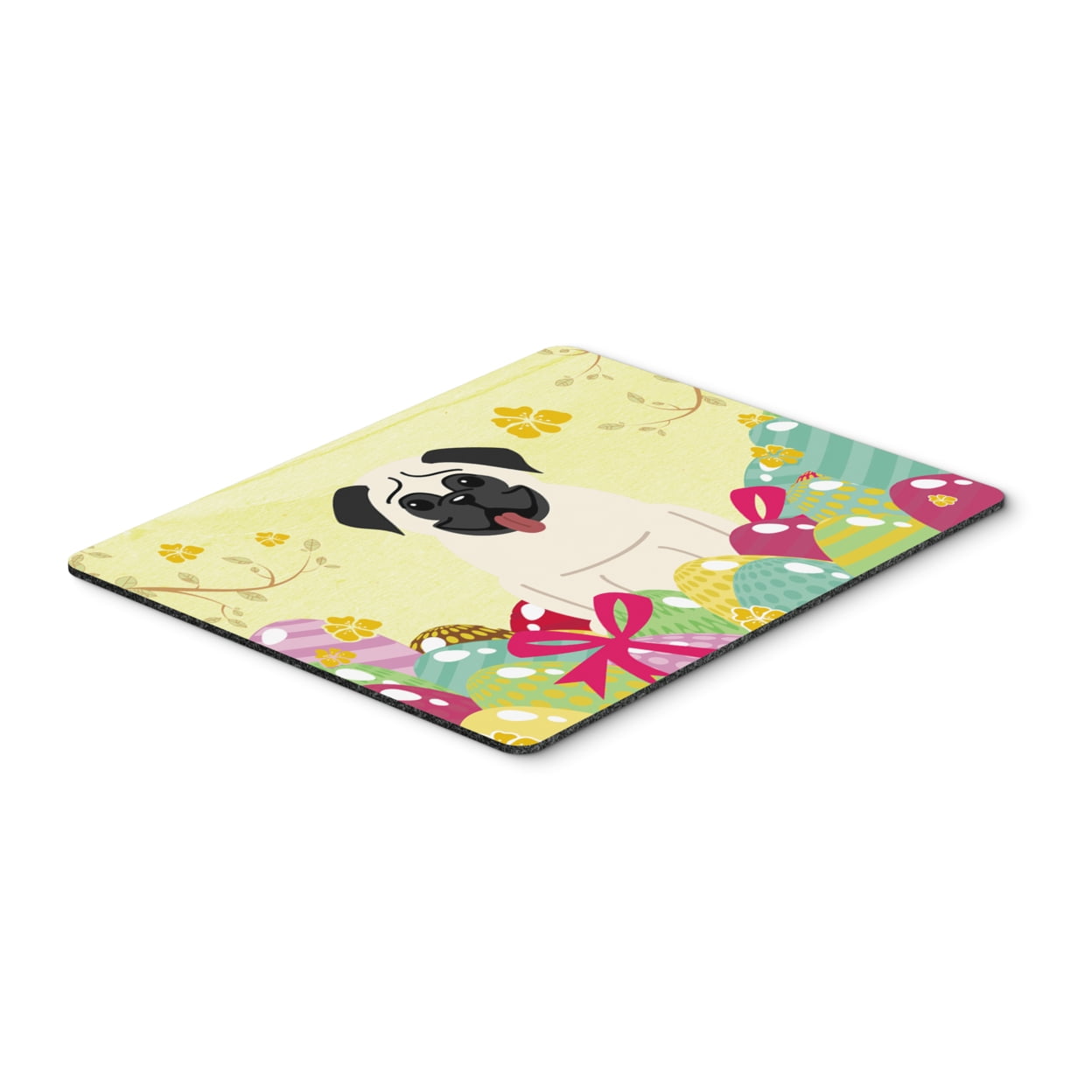 Easter Eggs Pug Cream Mouse Pad, Hot Pad or Trivet