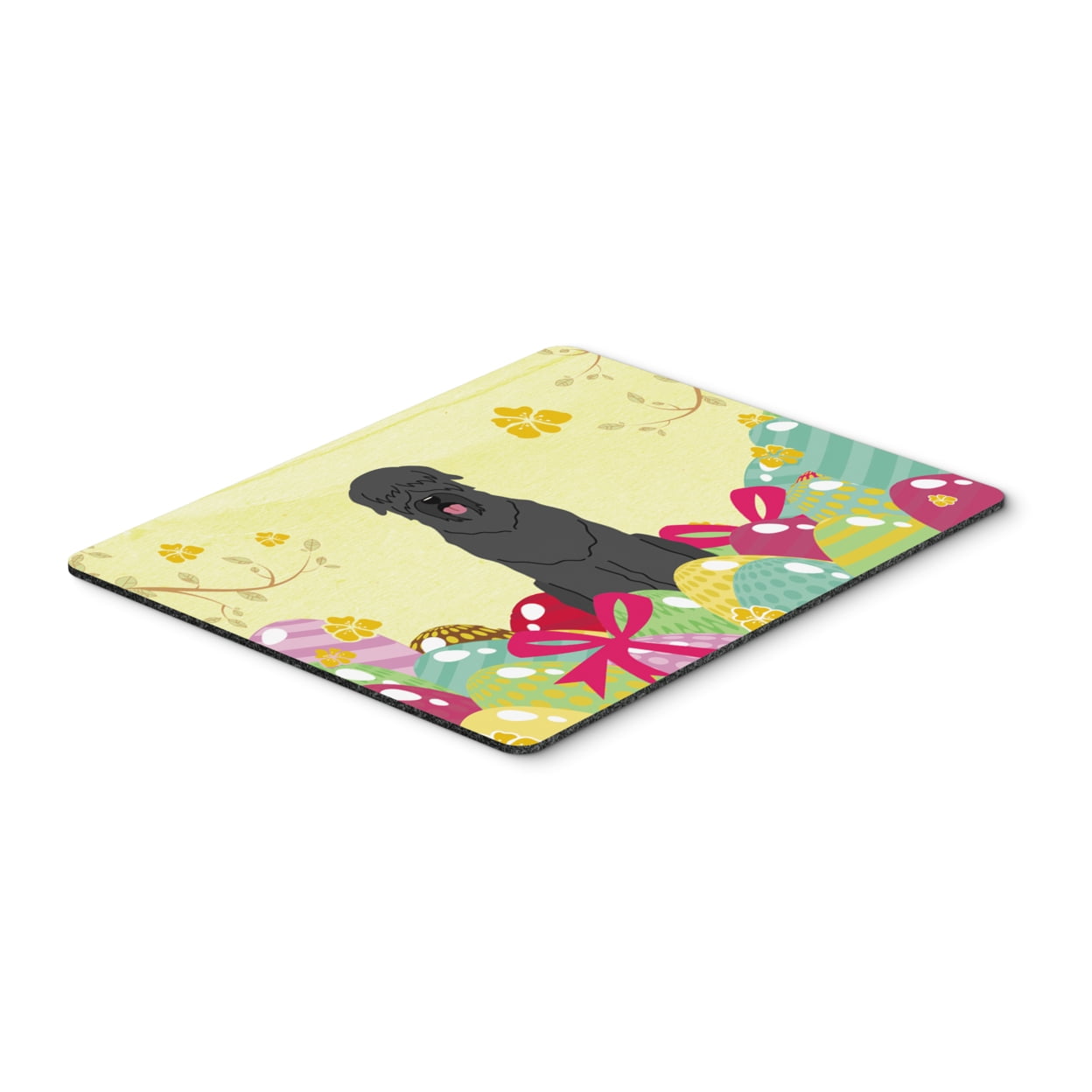 BB6026MP Easter Eggs Black Russian Terrier Mouse Pad, Hot Pad or Trivet