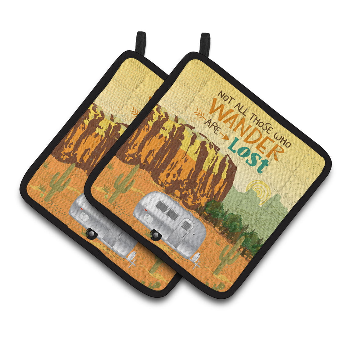 Picture of Carolines Treasures VHA3026PTHD Airstream Camper Camping Wander Pair of Pot Holders