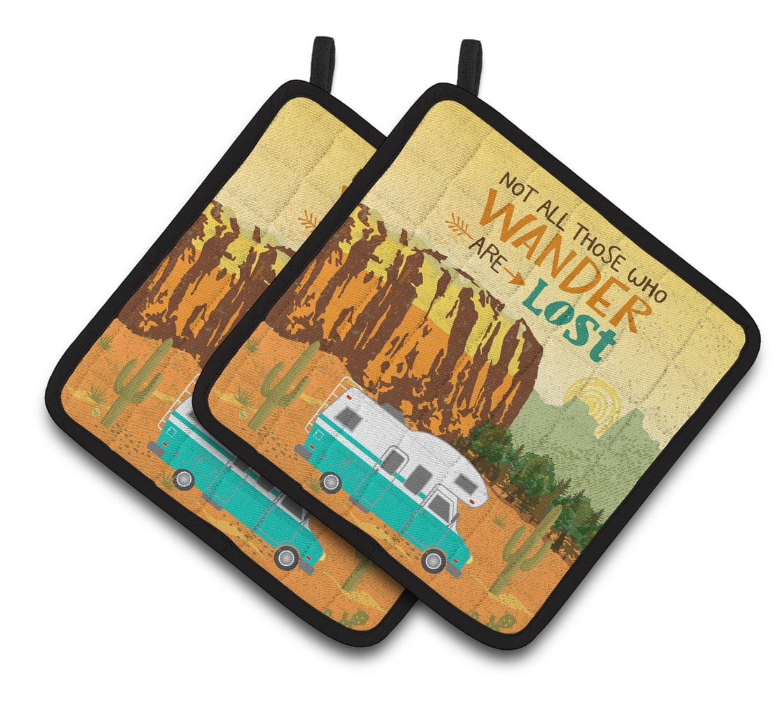 Picture of Carolines Treasures VHA3027PTHD RV Camper Camping Wander Pair of Pot Holders