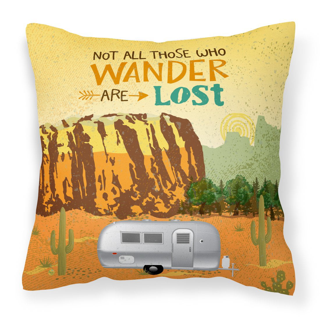 Airstream Camper Camping Wander Fabric Decorative Pillow -  JensenDistributionServices, MI2552585