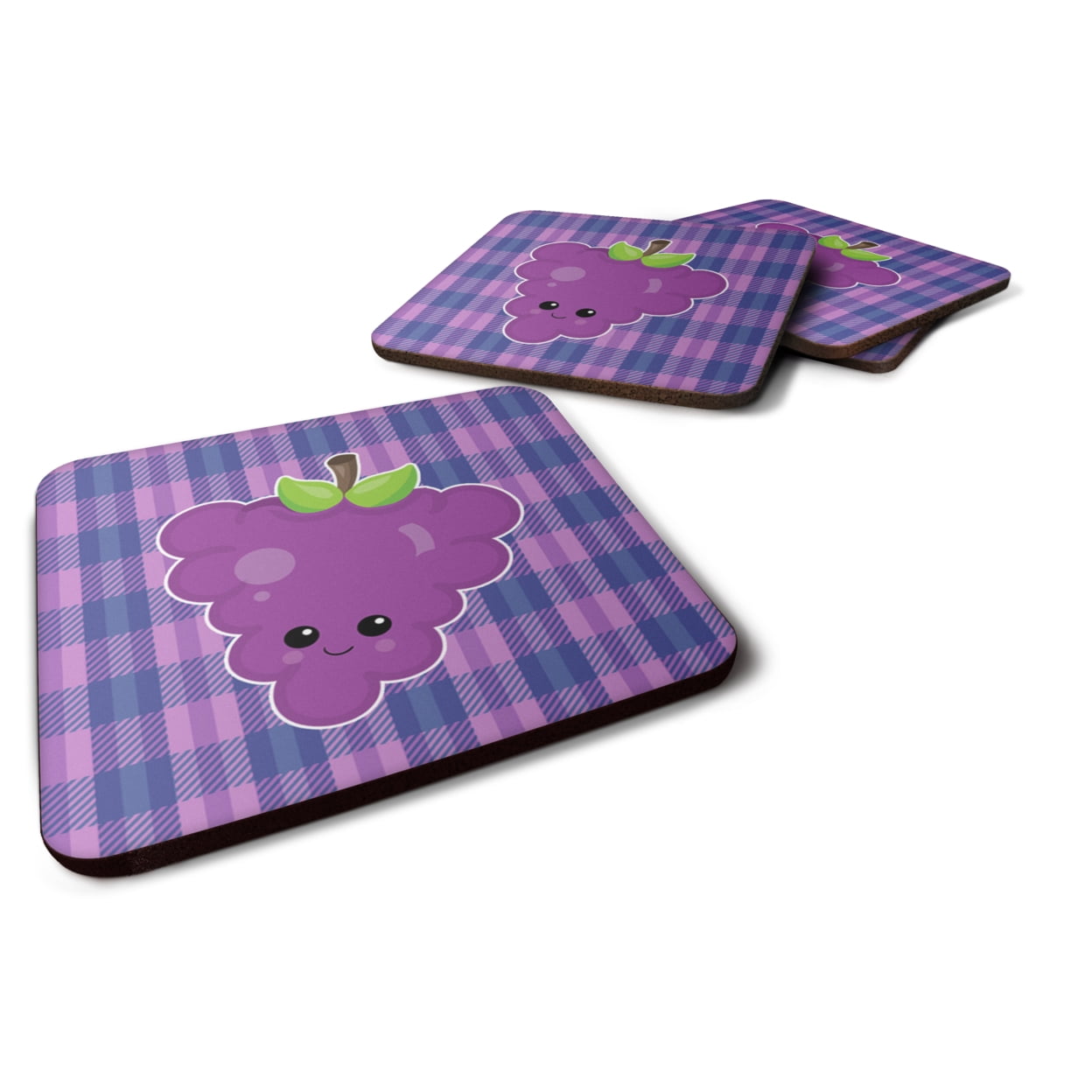 Grape Face Foam Coasters - Set of 4